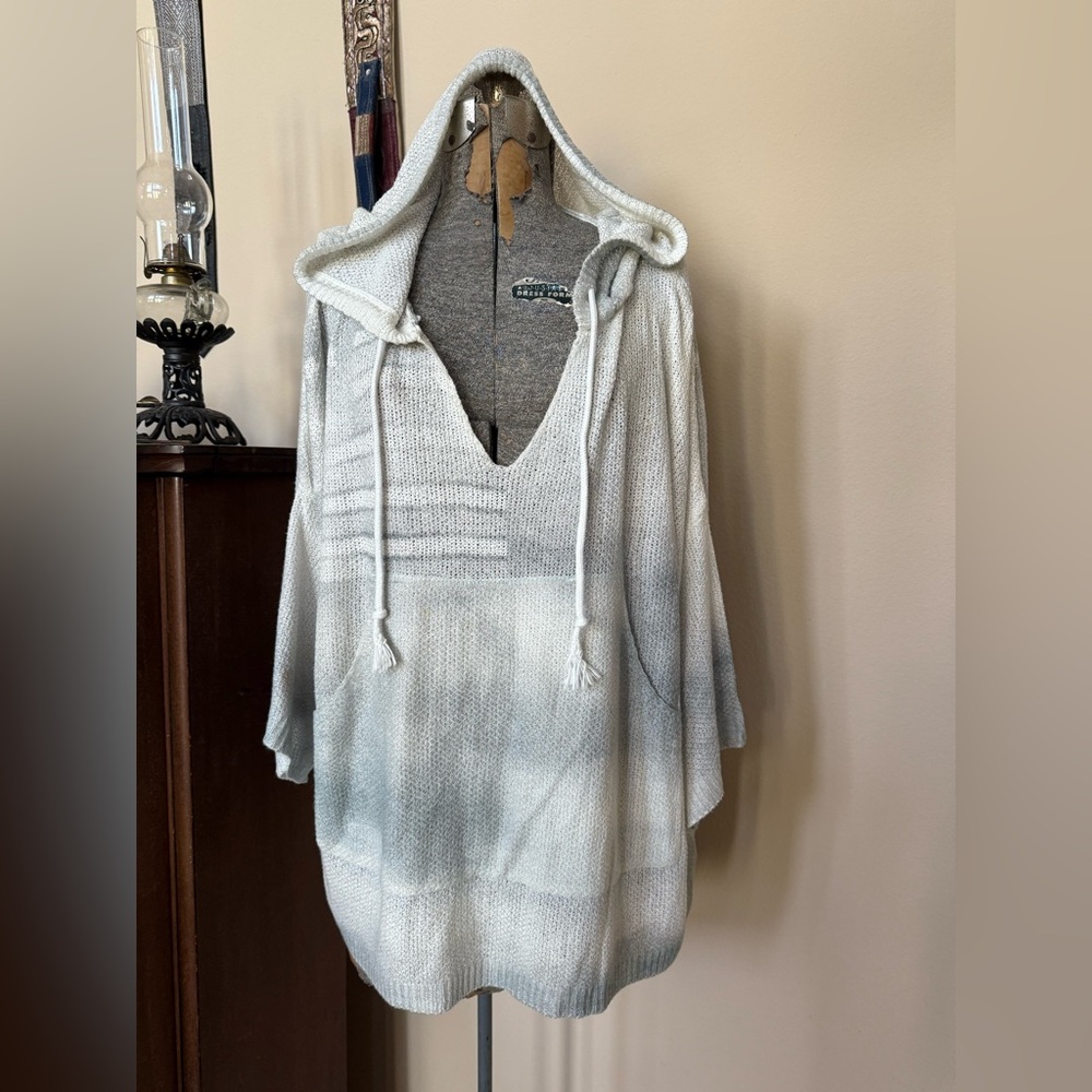 EUC POL Washed Out Americana Flag Lightweight Beach Summer Hoodie
